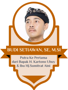 BUDI SETIAWAN, SE, M.SI Putra Ke Pertama dari Bapak H. Kartono Uhuy  & Ibu HJ.Sumitrat Aini